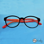 2-12 Years Online Class Eye Protection - Amber Orange Oval Specs