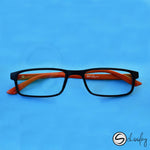 2 to 12 Years Online Class Eye Protection  Amber Orange Rectangular Specs