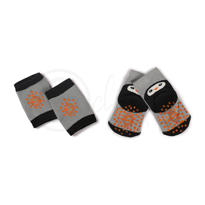 Baby Cotton Socks Set Grey and Black