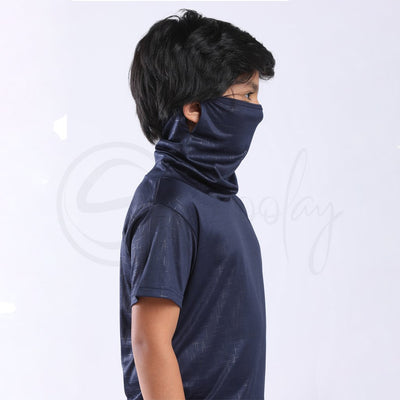 Defender Turtle Neck Navy Blue Mask Tee Matrix design