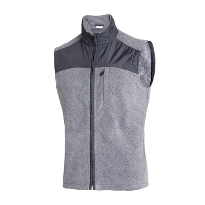 Polar English Fleece Bomber Vest Charcoal Grey & Black