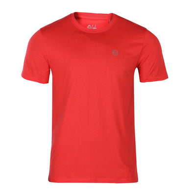 Solid Salmon Red Crew Neck Zero Stain 100 Percent Premium Cotton T shirt