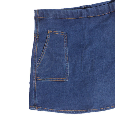 Stain Repellent Indigo Denim Divided Skirt