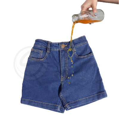 Stain Repellent Indigo Denim Shorts