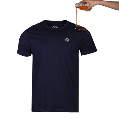 Stain Repeller Solid Navy Blue Tee