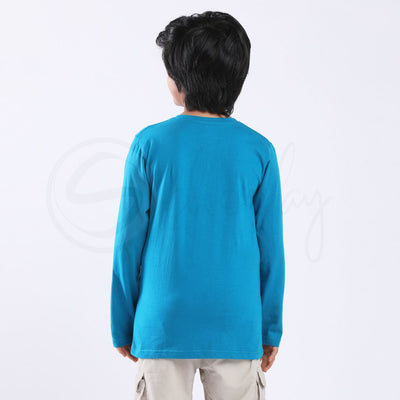 Stain Repeller Tees Turquoise Blue Henley Tees