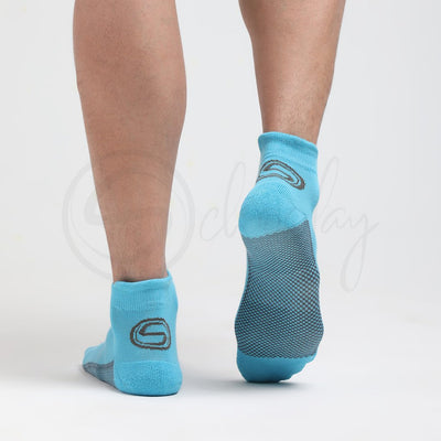 Anti-Fungal Ankle Sports Socks Teal Blue (Teen socks)