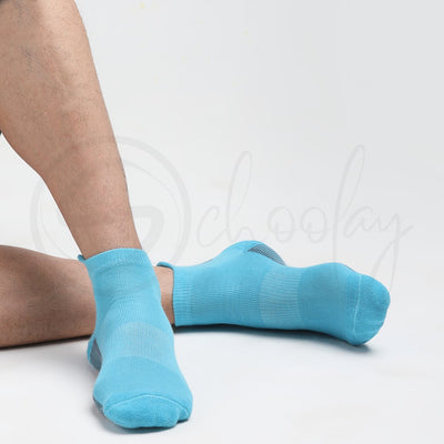 Anti-Fungal Ankle Sports Socks Teal Blue (Teen socks)