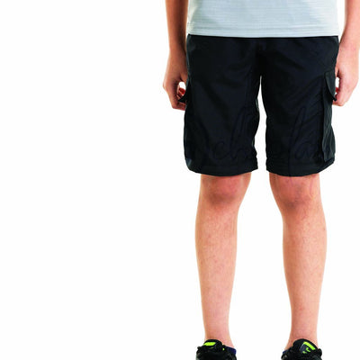 Black 4 in 1  Convertible Cargos (Full Pant, 3/4th , Shorts & Pouch)