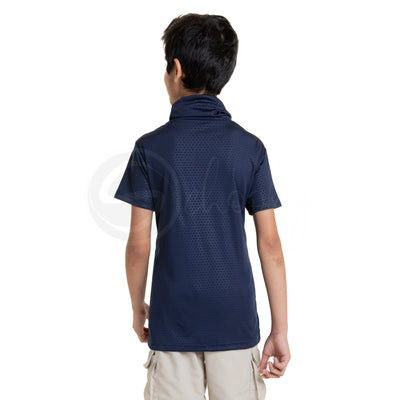 Defender - Turtle Neck Navy Blue MaskTee